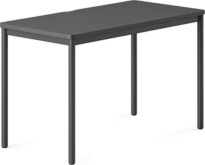 Branch Daily Desk - Functional At Home Office Desk with Effortless Assembly, Timeless Design, Rounded Corners, and Built-in Cable Notch - 36” W x 28.5” H x 24” D - Charcoal Work Table