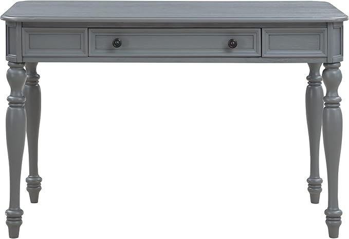 OSP Home Furnishings Country Meadows 48 Inch Writing Desk with Drawer, Plantation Grey