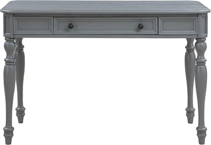 OSP Home Furnishings Country Meadows 48 Inch Writing Desk with Drawer, Plantation Grey