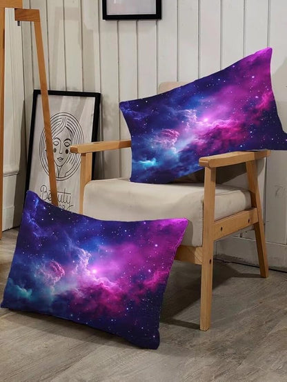 Galaxy Comforter Sets Queen Size Purple Outer Space Bedding Set for Teen Girls Boys Kids Children Bedroom Dorm Quilt 1 Comforter + 2 Pillow Cases