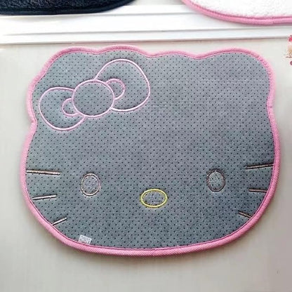 Area Rugs Kawaii Carpet Super Soft Area Rugs Cute Cartoon Kitten Face Pattern Bedroom Mats，Luxury Shaggy High Absorbent and Anti Slip