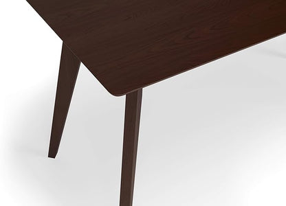 HON Basyx BSX55WPLMWMW Modern Home Office Wood Computer Desk, 55", Walnut