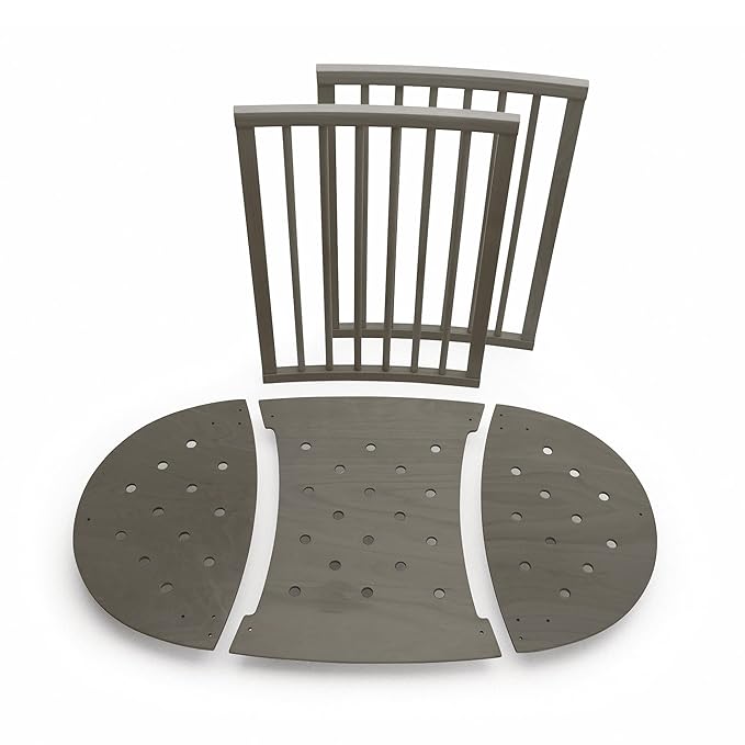 Stokke Sleepi Bed Extension, Hazy Grey - Convert Sleepi Mini Crib Into Sleepi Bed - Suitable for Children Up to 3 Years - Mattress Sold Separately - Extends Bed to 50 Inches
