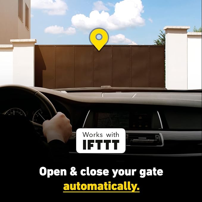 ismartgate Mini Smart gate Opener - Universal WiFi Remote Controller Compatible with Alexa, Google Home, IFTTT, iPhone, Android,Door Left Open Alert, Door Security Systems. No Hub Needed.