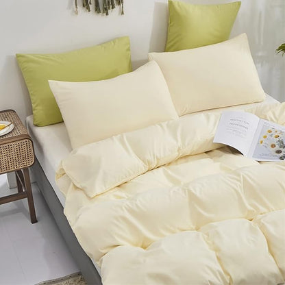 Ivory Comforter Set Off White Bedding Set Beige Comforter Set Men Breathable Ivory Bedding Set Women Soft Off White Ivory Bedding Comforter Set, Cal King (104" X 96" )