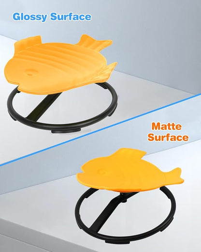 Kids Swivel Chair, Spin Sensory Chair, Spin Chair for Kids Autism,Yellow Metal Base Wobble Stool for Improving 3+ Years Old Kid's Physical Coordination, Ideal Companion for Autism Children
