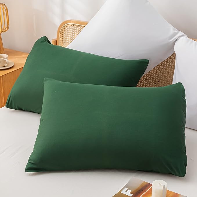 Emerald Full Size Comforter 3PCS Microfiber Full Size Comforters Set for All Season Boho Dark Green Comforter for Women and Men Soft Lightweight Bed Comforter Set