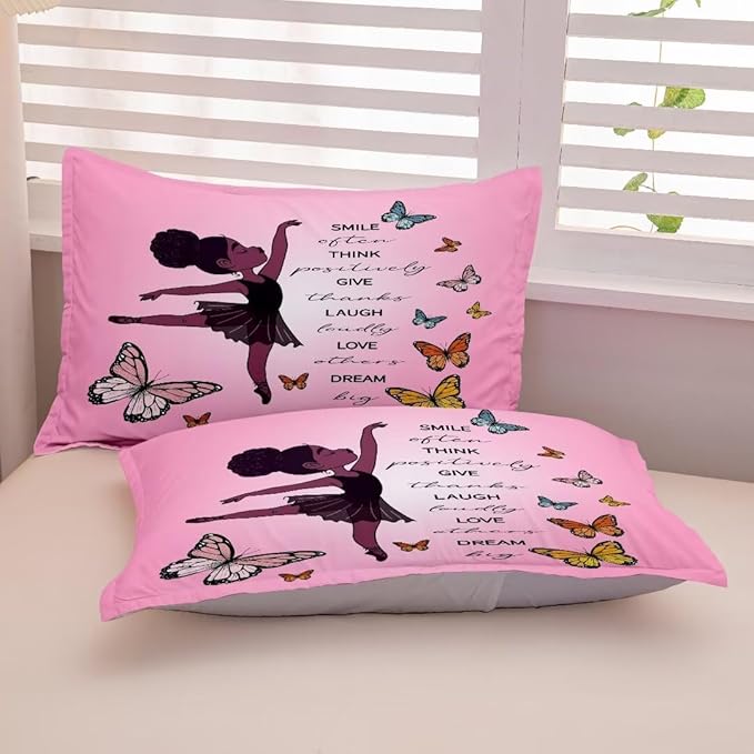 Black Girl Comforter Full Sets,Black Girl Magic Bedding Set,African American Girl Comforter Set for Kids Teens,Cute Afro Melanin Princess Toddler Bed Set