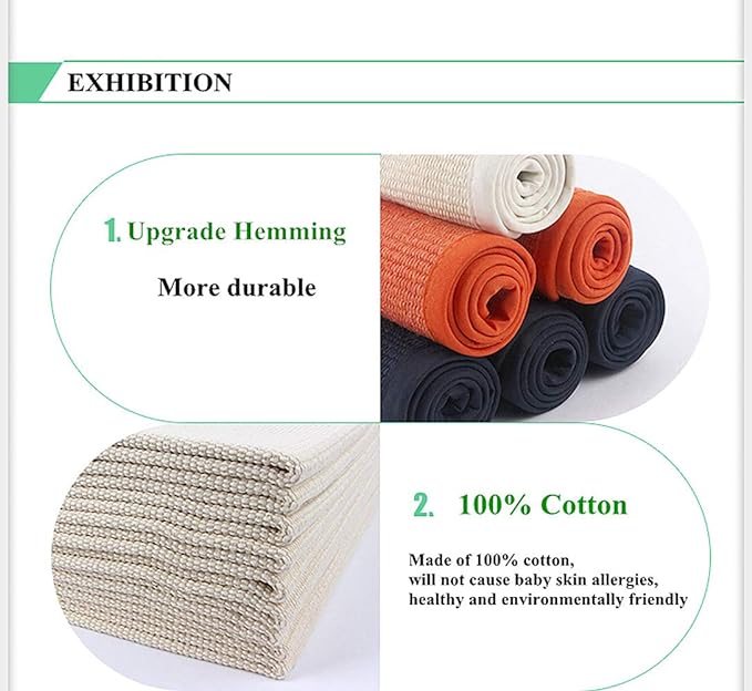 Montessori Mat Holder for Toddlers Babies Children Cotton Working Rug for Nursery Preschool Kindergarten, 23.6''×15.8'', Off-White