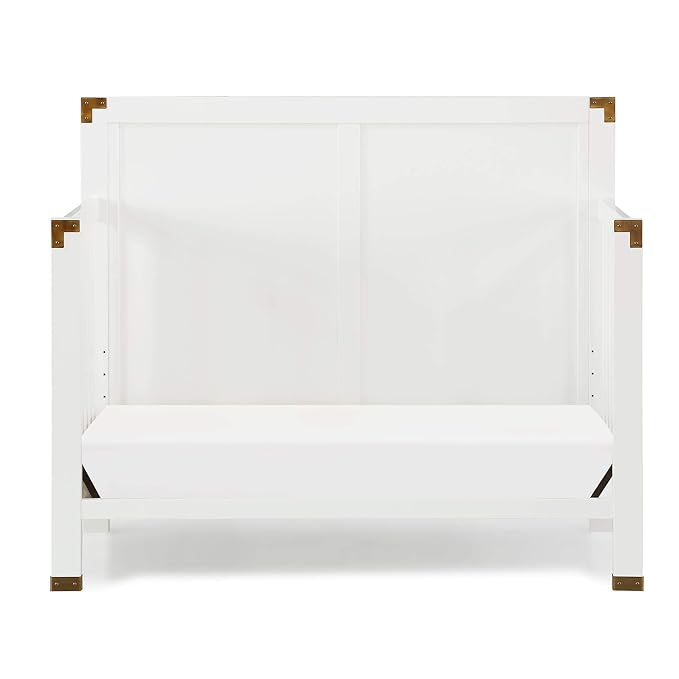 Baby Relax Miles 5-in-1 Convertible Crib, Nursery Furniture, Classic White