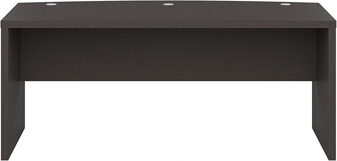 Bush Business Furniture Echo Bow Front Desk, 72W, Charcoal Maple