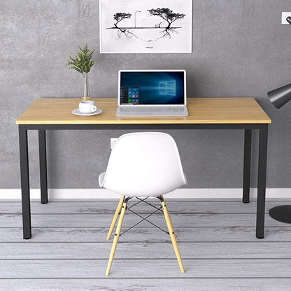 SogesGame Computer Desk, 47.2 inches Small Office Desk Computer Table Study Writing Desk Workstation for Home Office, Teak Dining Table