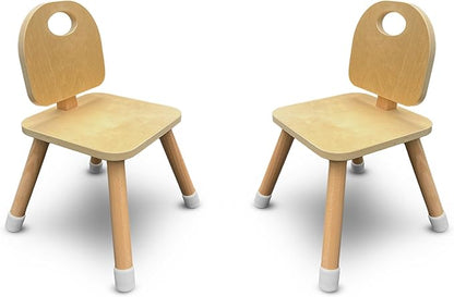 7 Days of Play Set of 2 Wooden Kids Chairs for Home, Classroom, Preschool, Daycare, Playrooms (Ages 2+)