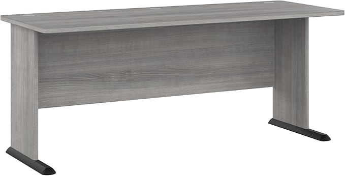 Bush Business Furniture Studio A 72W Computer Desk in Platinum Gray, 6 Foot Gaming and Work Table for Home or Professional Office
