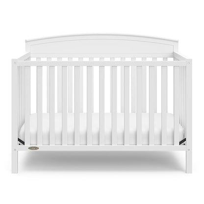 Graco Benton 5-in-1 Convertible Crib (White) – GREENGUARD Gold Certified, Converts from Baby Crib to Toddler Bed, Daybed and Full-Size Bed, Fits Standard Full-Size Crib Mattress