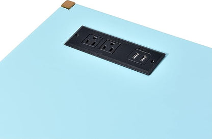 NicBex Laik-DW-00065-DX Desks, 42" W x 20" D x 30" H, Baby Blue