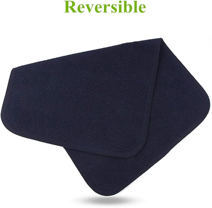 Montessori Mat Holder for Toddlers Babies Children Cotton Working Rug for Nursery Preschool Kindergarten, 23.6''×15.8'', Navy Blue