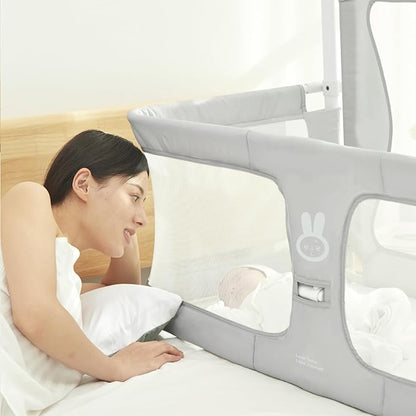 SISTINE Baby Bedside Crib, 3 in 1 Baby Bassinet, Baby bedside bassinet, Safe bedside bassinet,Crib Safe Sleeping Together，Infant/Baby Boy/Baby Girl/Crib Side Bassinet (Gray)