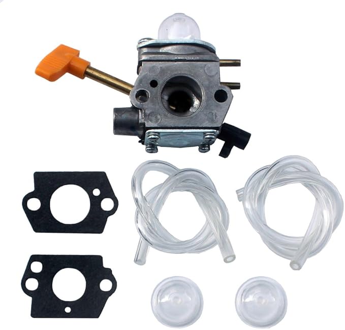 kipa Carburetor for Homelite 308054041 UT-09520 UT-09521 UT-09523 UT-09525 26cc Blowers with Fuel Lines Primer Bulbs Mounting Gaskets