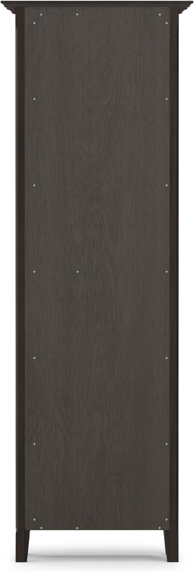 SIMPLIHOME Amherst SOLID WOOD Transitional 5 Shelf Bookcase for The Living, Study Room and Office, 24 inch, Hickory Brown