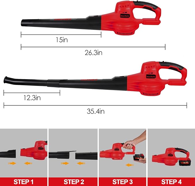 Cordless Leaf Blower, MaxMore for Milwaukee 18V Battery (Battery NOT Included) Handheld Electric Jobsite Air Blower 100CFM 118MPH Powerful for Lawn Care/Snow Blow/Yard Clean