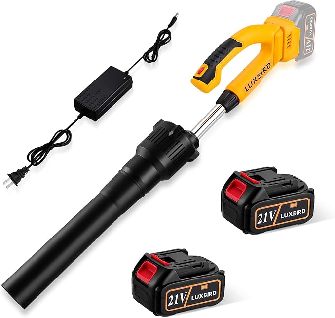 Leaf Blower Cordless with 2X 4.0Ah Batteries Powered, 150 MPH, 5 Variable Speed, Lightweight Electric Leaf Blower for Lawn Care, Snow, Gifts, Garage, Rooftop