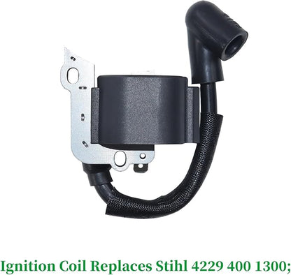 C1Q-S68G Carburetor with 4229 400 1300 Ignition Coil Replaces 4229 120 0606, C1Q-S64, C1Q-S68, C1Q-S68D, C1Q-S68E for Stihl BG55, BG85, BG45, BG46, BG65, SH85, SH55C, SH55 Leaf Blowers