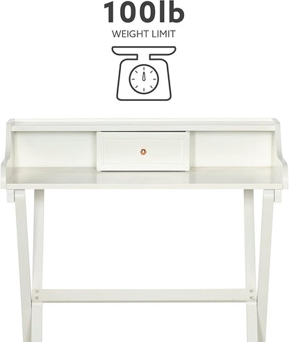 Linon Home Décor Mable White Folding Desk