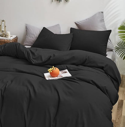 Black Comforter Set Cal King Plain Black Bedding Set Pure Black Bedding Soft Durable Quilt Set Men Lightweight Solid Black Blanket Women Breathable True Black Bed Comforter Set