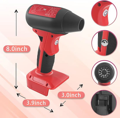 Mini Jet Blower Portable Violent Turbo Fan for Milwaukee 18V M18 Battery, 4-Speed Wireless High Speed Handheld Fan, for Computer Key Board Cleaning,Hair Drying,Camping,Outdoors,Car (No Battery)