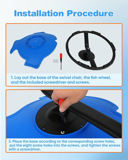 Kids Swivel Chair, Kids Sensory Swivel Chair, Seat and Spinning Swivel Chair for Autism kids Indoor, Dark Blue Sensory Chair Training Child’s Concentration and Improving Toddle’s Physical Fitness