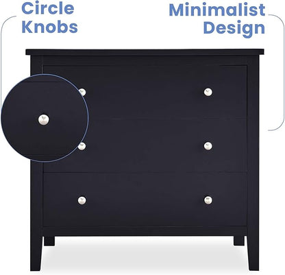 Delta Children Campbell 3 Drawer Dresser, Midnight Grey