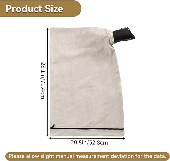 127-7040 Leaf Blower Vacuum Bag Compatible with Toro 51574 51592 51593 51602 51609 51581 51558 - Metal Bottom Zip Debris Collection Vac Bag Replaces 137-2336 108-8994 - 2 Pack