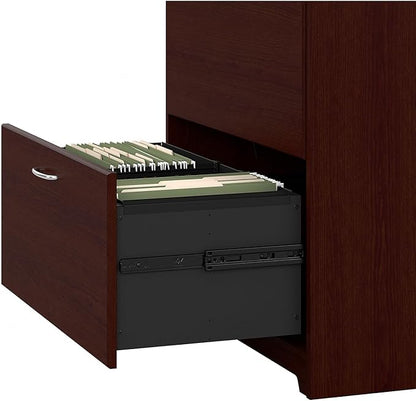 Bush Furniture Cabot Lateral File Cabinet in Harvest Cherry