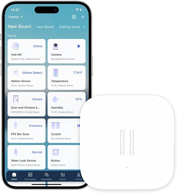 Aqara Vibration Sensor, Requires AQARA HUB, Zigbee Connection, Wireless Mini Glass Break Detector for Alarm System and Smart Home Automation, Compatible with Apple HomeKit, Works with IFTTT