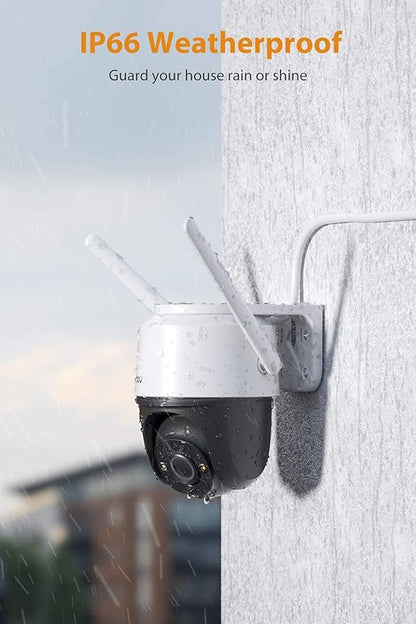 Imou Security Camera Outdoor with Floodlight and Sound Alarm, 4MP QHD Pan/Tilt 2.4G Wi-Fi Camera, IP66 Weatherproof 2.5K Bullet Camera, Full Color Night Vision IP Camera with 2-way Talk, Cruiser