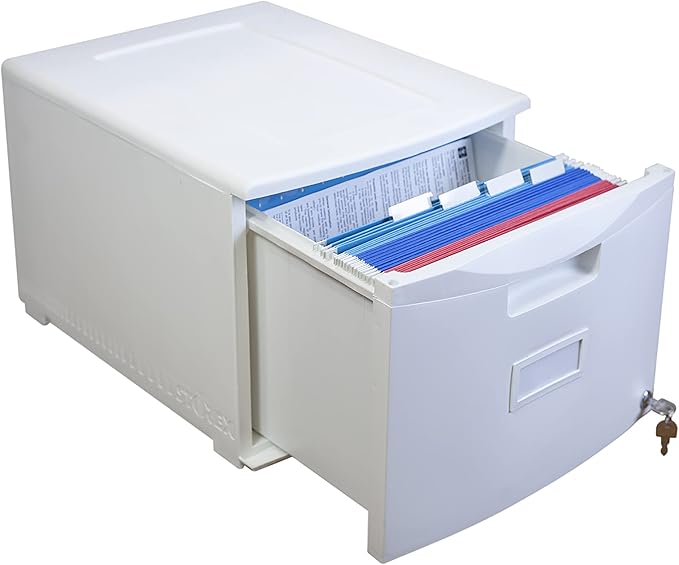 Storex 61271B01C File Cabinet, 1-Pack, White