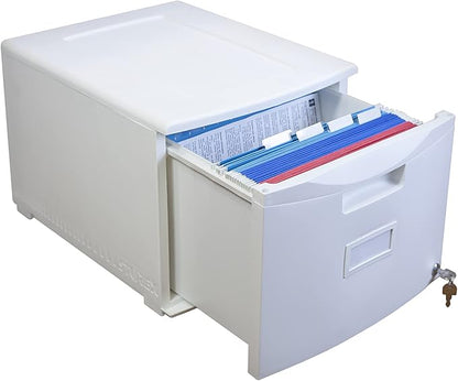 Storex 61271B01C File Cabinet, 1-Pack, White