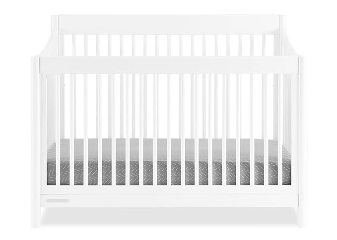 Delta Children Brooks 6-in-1 Convertible Crib - Greenguard Gold Certified, Bianca White