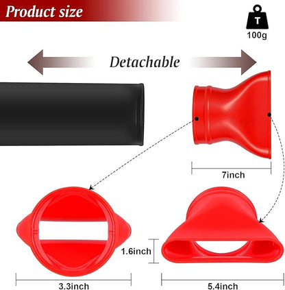Flat Nozzle blower attachments fits for Milwaukee 2724-20 M18 Fuel Leaf Blower,Work for Milwaukee 2724-21 blower,Red(1 Pack, no Tool)