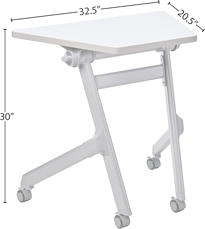 Safco Products Learn Student Nesting Trapezoid Desk, Small Corner Desk for Classrooms & Custom Classroom Layouts (Dry Erase)