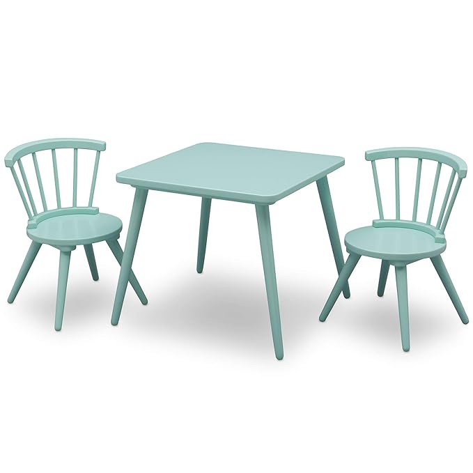 Delta Children Windsor 2 Chair, 3 Piece Set, Aqua