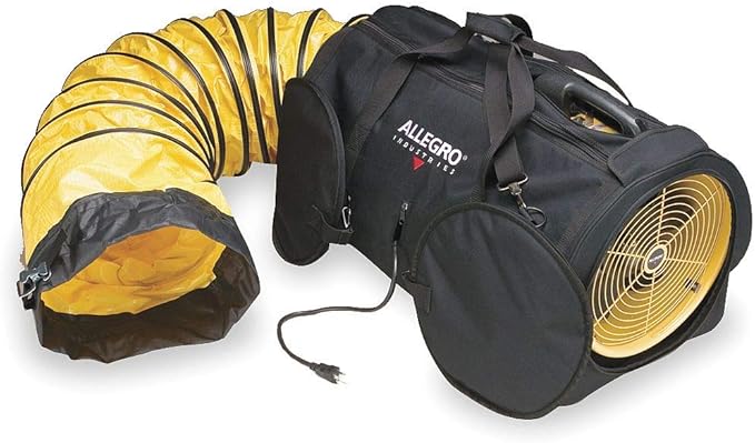Allegro Industries 9535-08 Air Bag 8, 8" Blower with 15' Ducting, Black