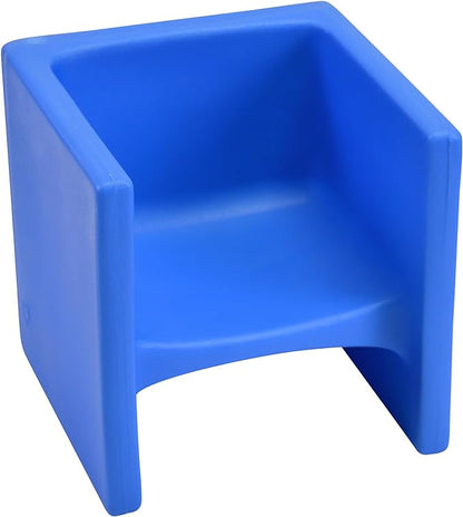Children's Factory 3-in-1 Cube Chair for Kids, Flexible Seating Classroom Furniture, 1-Pack, Blue
