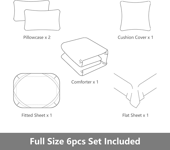 Kids Gaming Bedding Sets, 6 Piece Gamer Comforter Sets for Teens Boys Full Size for Bedroom Comforter Set Adult 3D Gamepad Microfiber Bedding Sets Fits All Season Full Size Comforter Sets