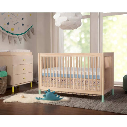Crib Mattress, Dual Sided Comfort Memory Foam Toddler Bed Mattress, Triple-Layer Breathable Premium Baby Mattress for Infant and Toddler w/Removable Outer Cover - White&Blue