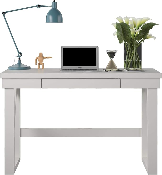 Ameriwood Home Crestwood, White Computer Desk,