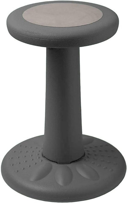 Studico ActiveChairs Kids Wobble Stool, Flexible Classroom Seating improves Focus, Posture & Helps ADHD/ADD. Get The Wiggles out Active Fidget Desk Chairs, Pre-Teen 17.75" Chair, Ages 7-12, Grey