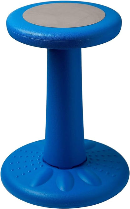 Studico ActiveChairs Kids Wobble Chair, Flexible Classroom Seating improves Focus, Posture & Helps ADHD/ADD. Get The Wiggles out, Active Fidget Desk Chairs, Pre-Teen 17.75" Stool, Ages 7-12, Blue