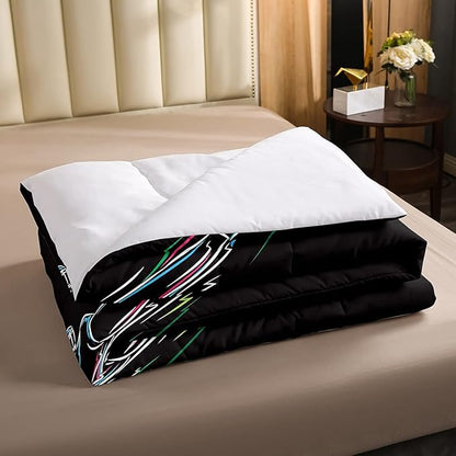 Erosebridal Boys Football Bedding Set Full Size American Rugby Comforter Set for Kids Teen Men Bedroom Dorm Decor Sketch Football Athlete Comforter Ball Sports Quilt Duvet Insert 2 Pillow Cases Black